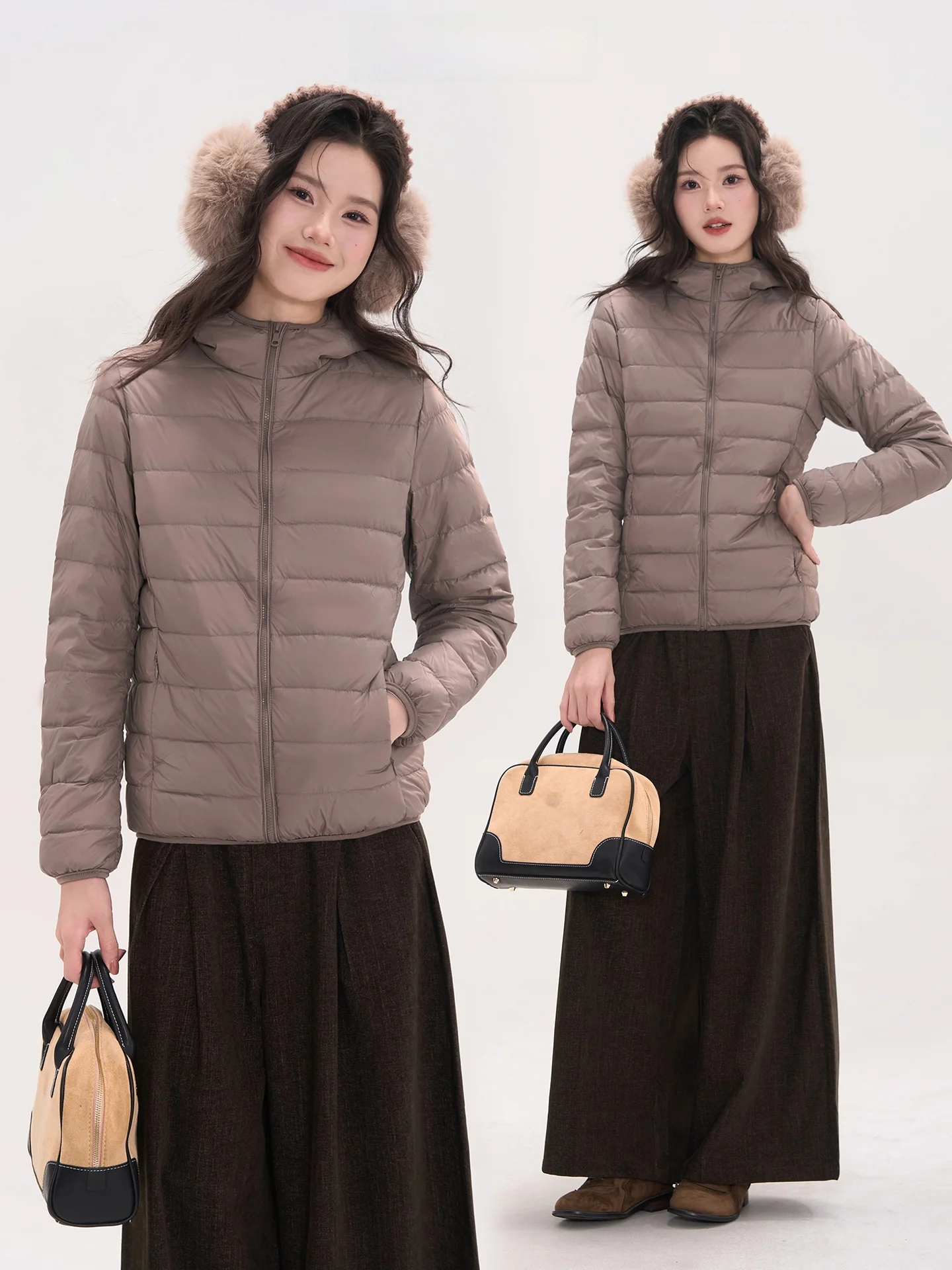 

Легкая женская куртка Heme Star Field Light Thin Down Jaet с капюшоном и узором в виде лент, осенне-зимняя, нейлоновая, белая, с наполнителем из пуха.