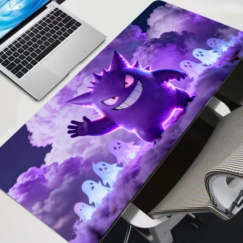Large E-sports Mouse Pad Smooth Flexible Rubber Gamer PC Computer P-Pokemons Gengar Keyboard Pad For CSGO Kawaii Mosuepad