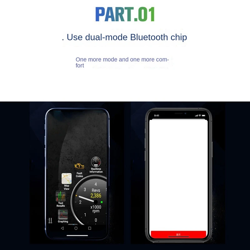 Mini Dual Mode Bluetooth OBD  Support Android/IOS