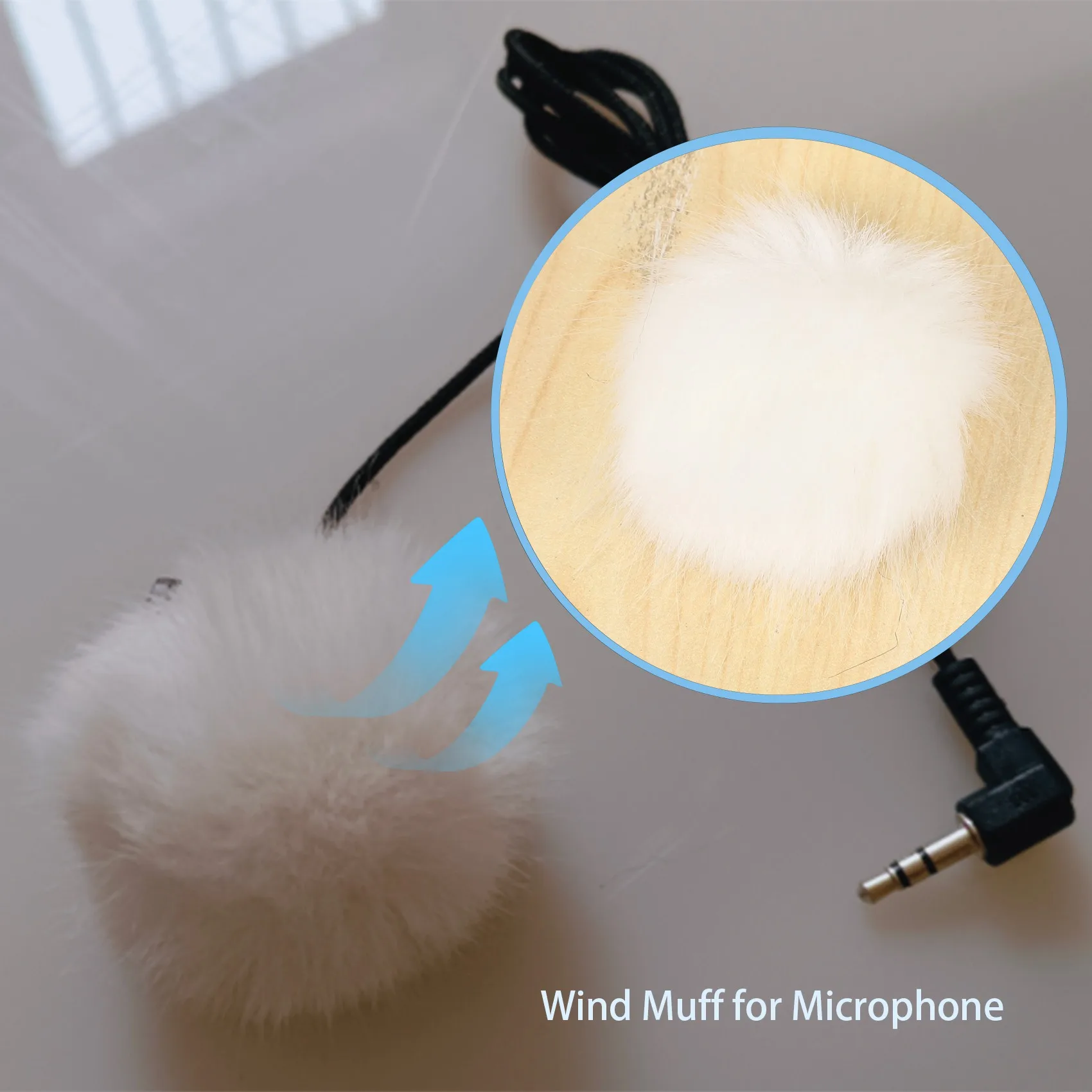 Universal Lavalier Microphone Furry Windscreen Fur Windshield Wind Muff Soft Lapel Lavalier Mic 5Mm