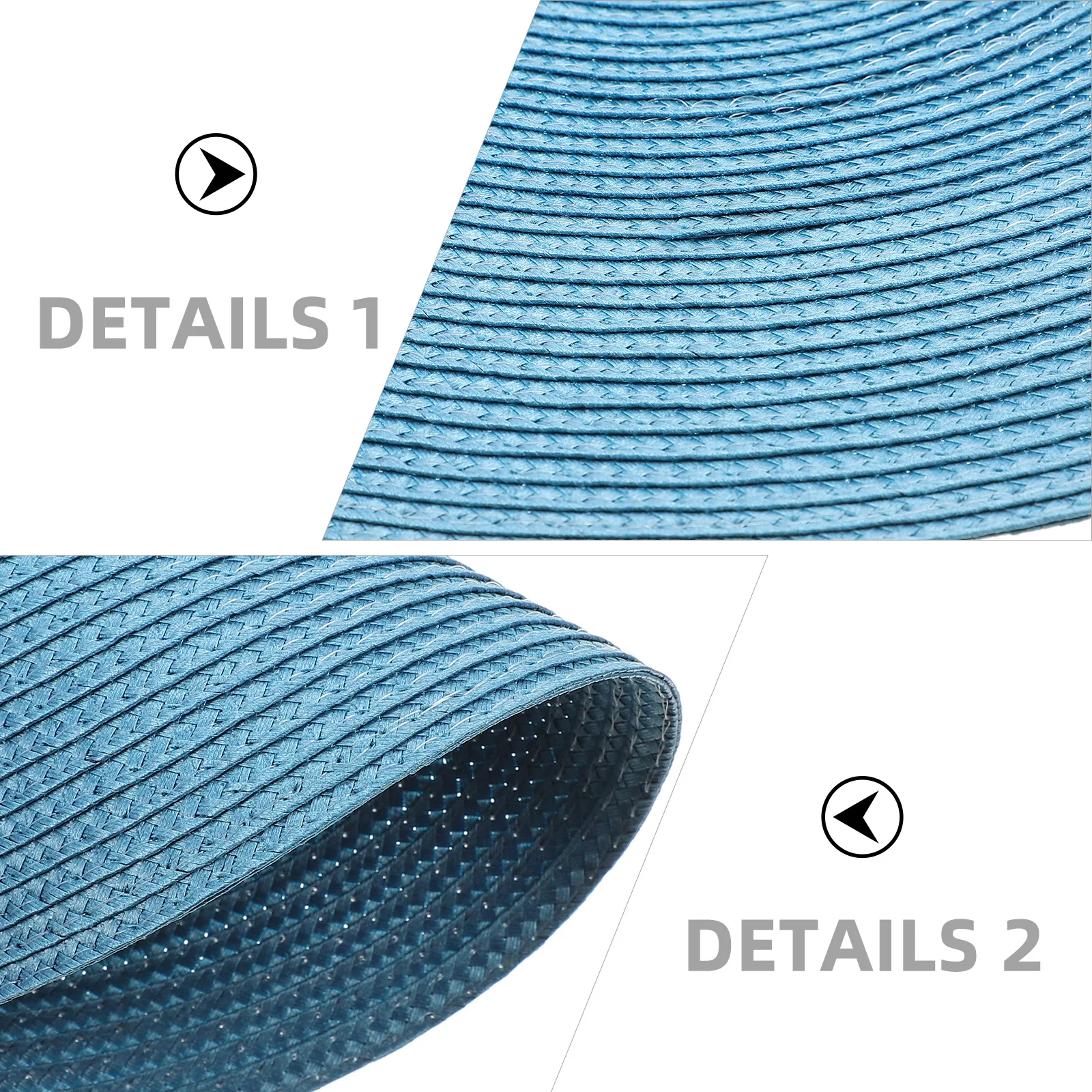 

4Pcs Woven Placemat Premium PP Material Easy Clean Tableware Mat for Table Adornment Blue Restaurant Placemat Tableware Mat