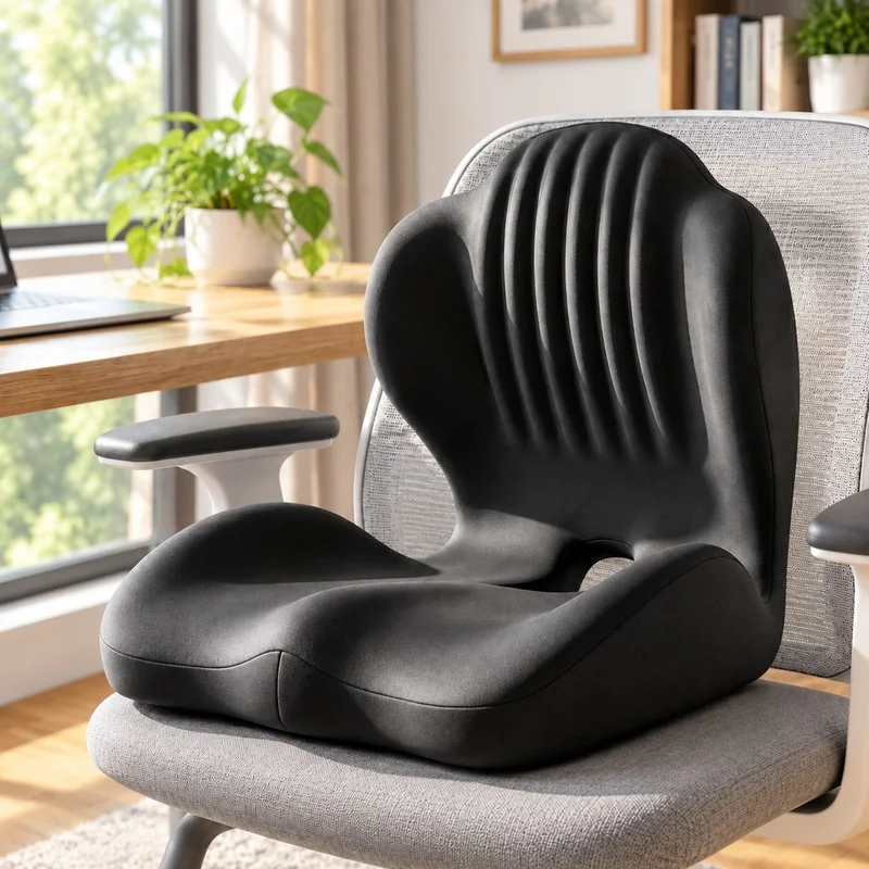 Comfortable Memory Foam Lumbar Support Pillow for Office and Vehicle Seating, Pressure-Reducing Backrest Cushion