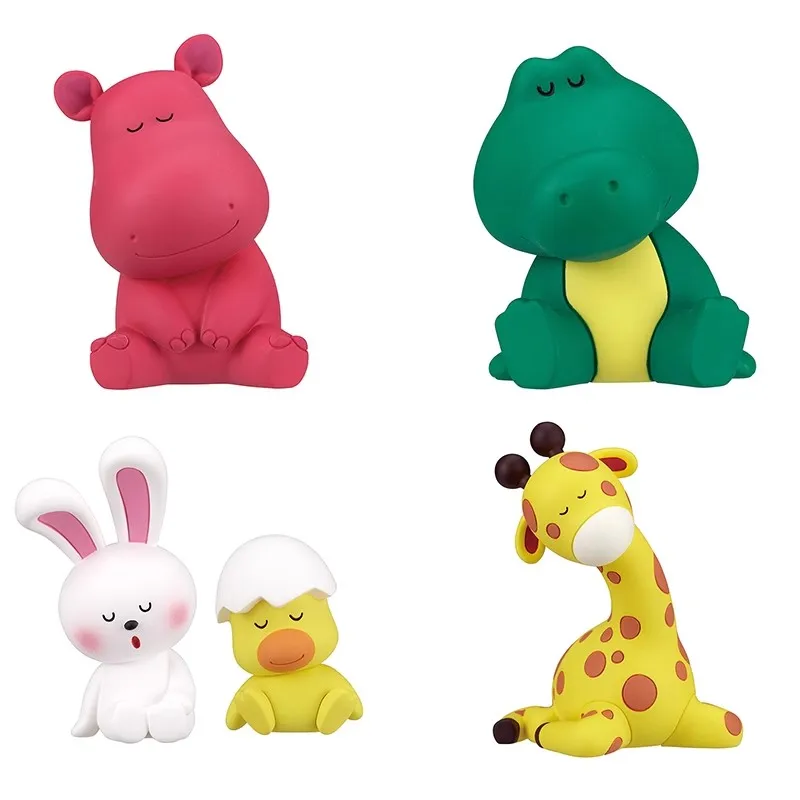 TOMY Original 4 Uds Gashapon 2 animales de ensueño la película figura de Anime conejo juguetes para niños regalo adornos de modelos coleccionables