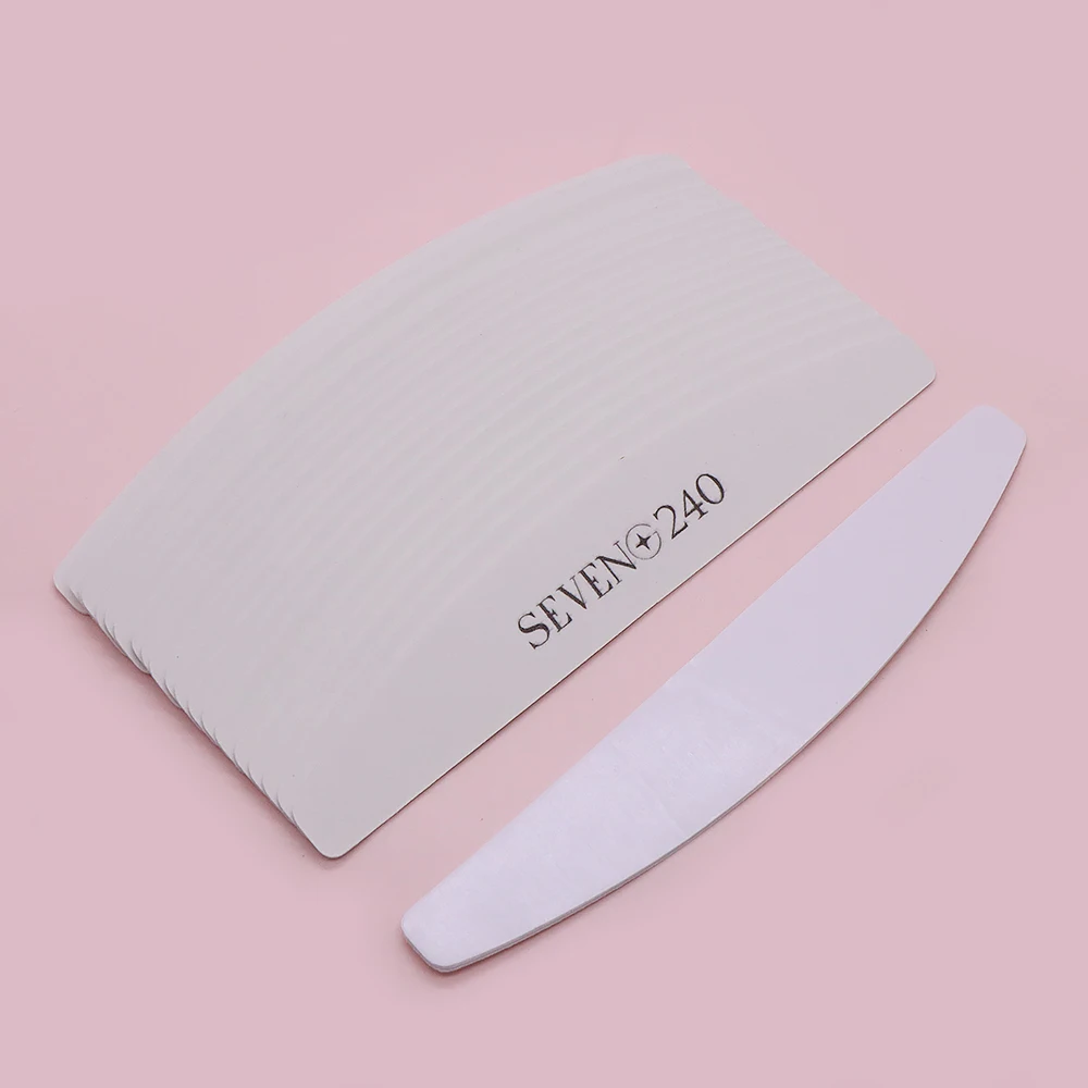 200Pcs Professional Replaceable Nail Files White Sandpaper File Pad 240 280 Grit With Metal Handle Manicure Nail Art Accessories
