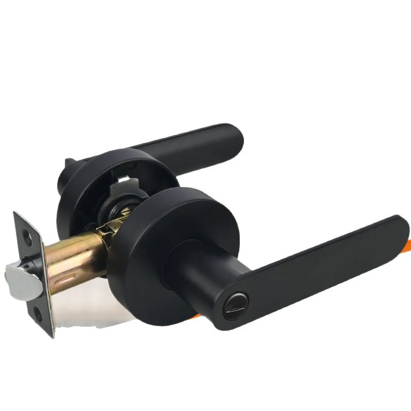 حمام من الفولاذ المقاوم للصدأ قفل باب بدون مفتاح قفل باب خشبي منزلي قفل داخلي مقبض باب مؤشر أسود وأحمر وأخضر #3