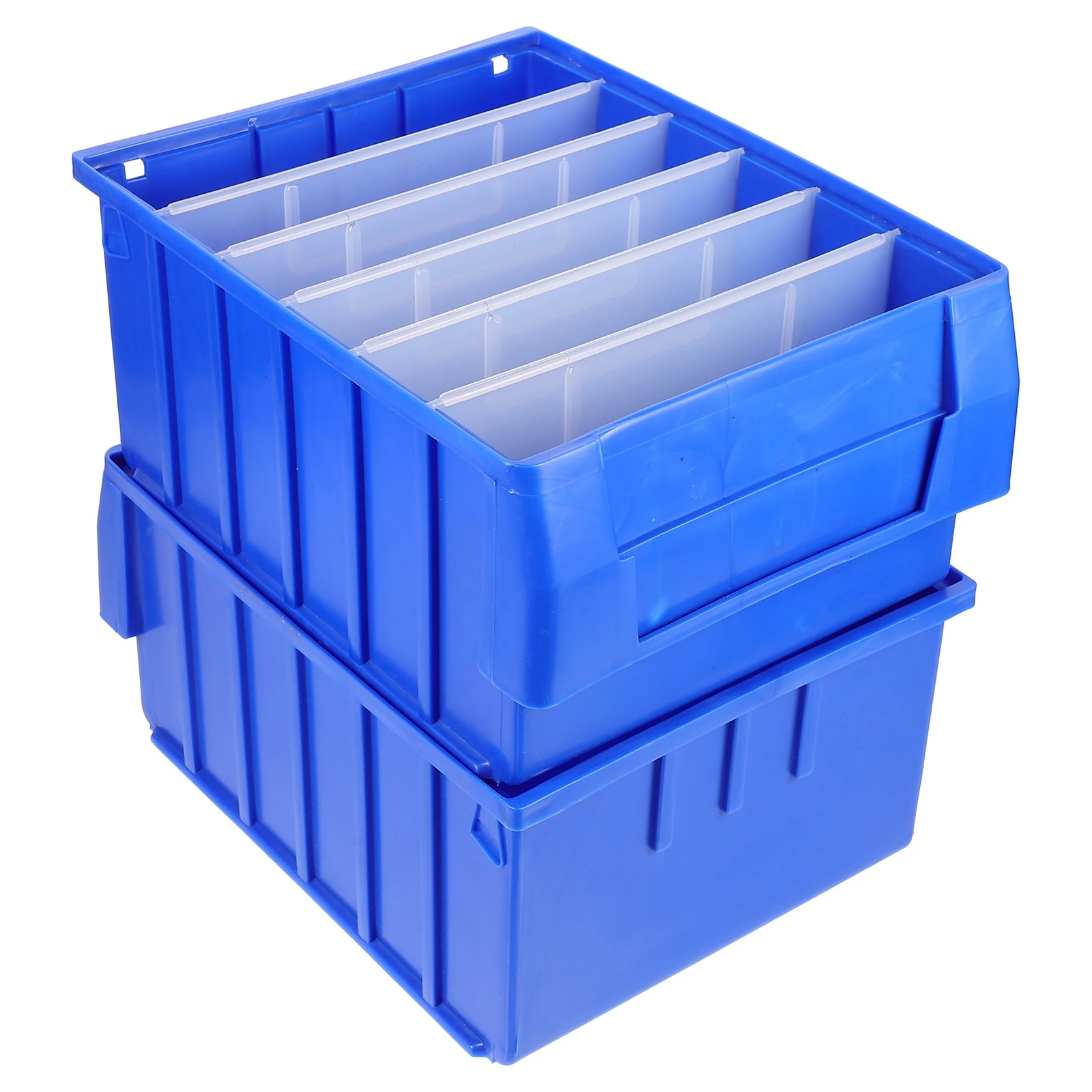 

2 Large 300# Boxes 10 Removable Dividers Screw Box Storage Container Component Tool Cabinet Small Items Case Household Shop