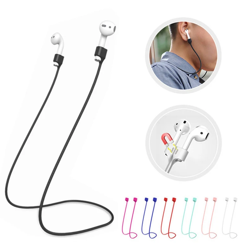 Soft Silicone Anti Lost Magnetic Rope Earphones for Apple Airpods Pro 2 1 FreeBuds 3 Bluetooth Wireless Headphone Earbuds Strap