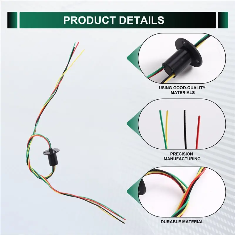 TFORU-Outer Diameter 12.5Mm 4CH 5A Conductive Rotary Connection Slip Ring Wind Collector Ring Wind Power
