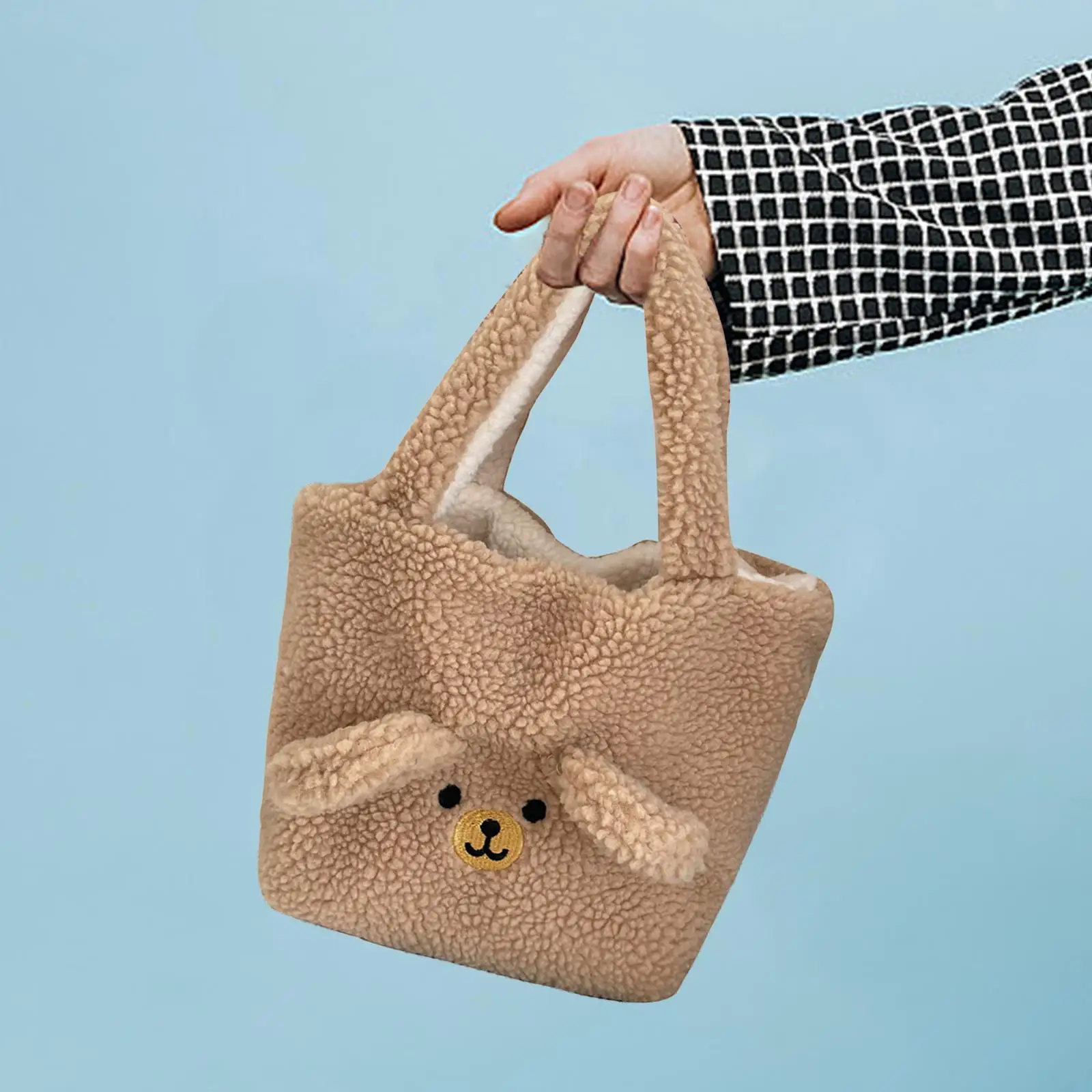 Sac fourre-tout brodé à la mode pour femmes, sac à poignée initié, portefeuille de dessin animé de voyage