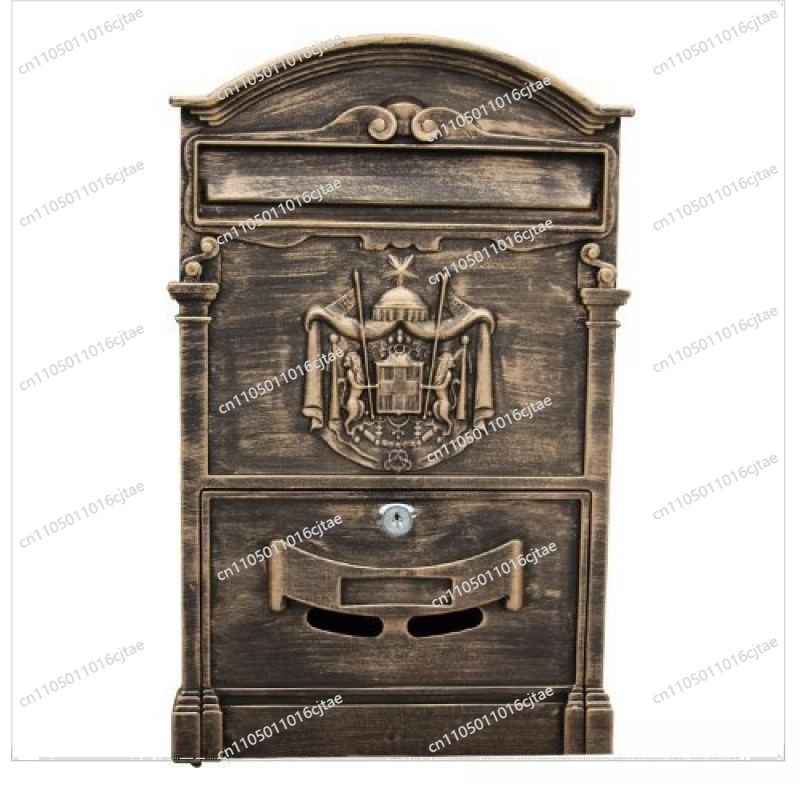 For Villa Outdoor Door Mailbox, Suggestion Box, Photography Props, Stainless Piece Mailbox