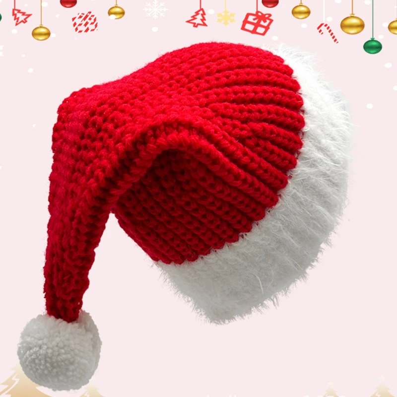 

Festives Christmas Hats Soft Acrylic Comfortable Hats Unisex Holiday Wear for Family Gatherings and Gifts Dropship