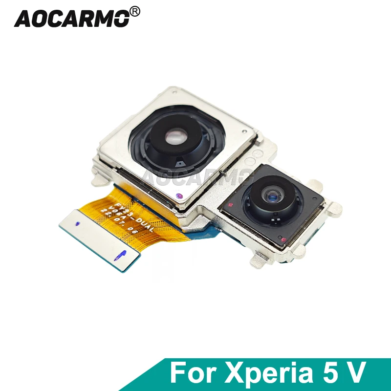 Aocarmo For Sony Xperia 5 V XQ-DE54 XQ-DE72 X5V Back Main Ultra-Wide Camera Module Flex Cable Repair Part