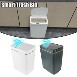 For Kitchen Bathroom Bedroom 18L Touchless Smart Sensor Automatic Bagging Garbage Bin With Lid Smart Trash Can