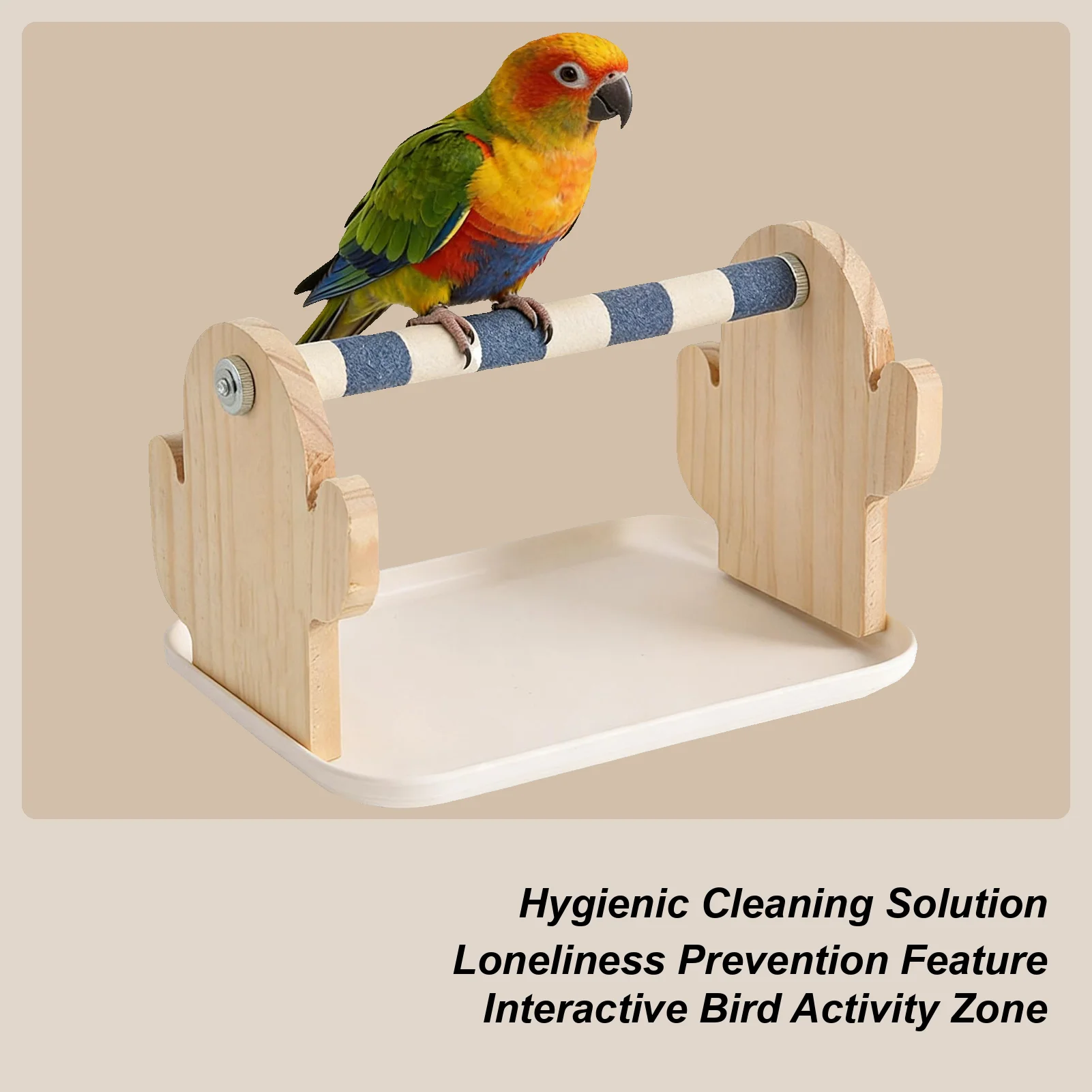 

Подставка для птиц 5-в-1, интерактивные игрушки для обогащения, игрушки для птиц, подставка для окуня с подносом для стояния, шлифования лап, скалолазания