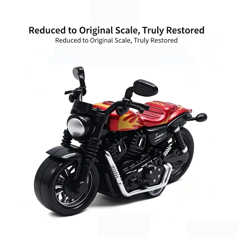 Pull Back Motorcycle Toy for Kids – Friction Powered Motorbike, Mini Bike Model, Children's Gift