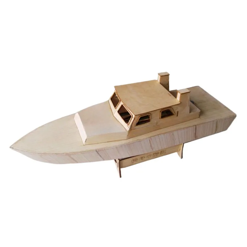 Kuaizhouhao Houten Gemonteerde Jachtboot Model Kit DIY Houten Handgemaakt Speelgoed Schip