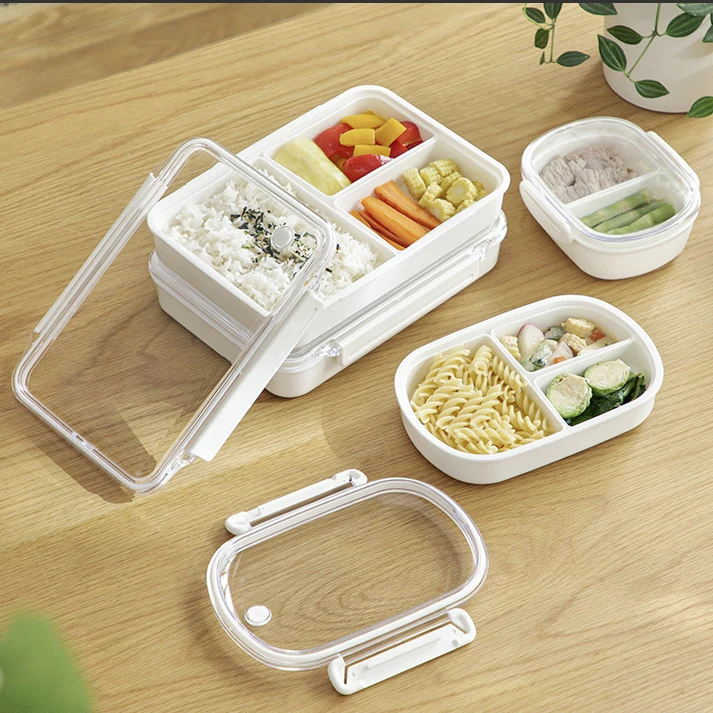 Food Storage Containers, Lunch Box Divided Fruit Boxes Portable On-the-go Crispers Student Workers Sealed Lunch Boxes Lunch