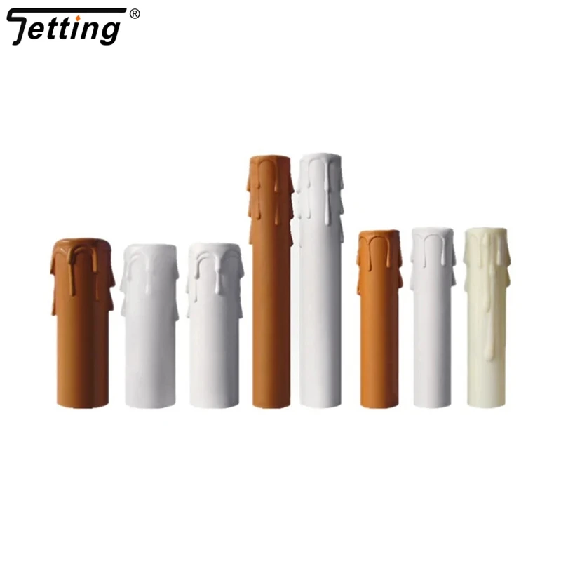 10Pcs Candle Light Socket Covers E14 Candle Covers Sleeves Flame Retardant Vintage Chandelier Lamp Shade for Hotel Dining Room view 4