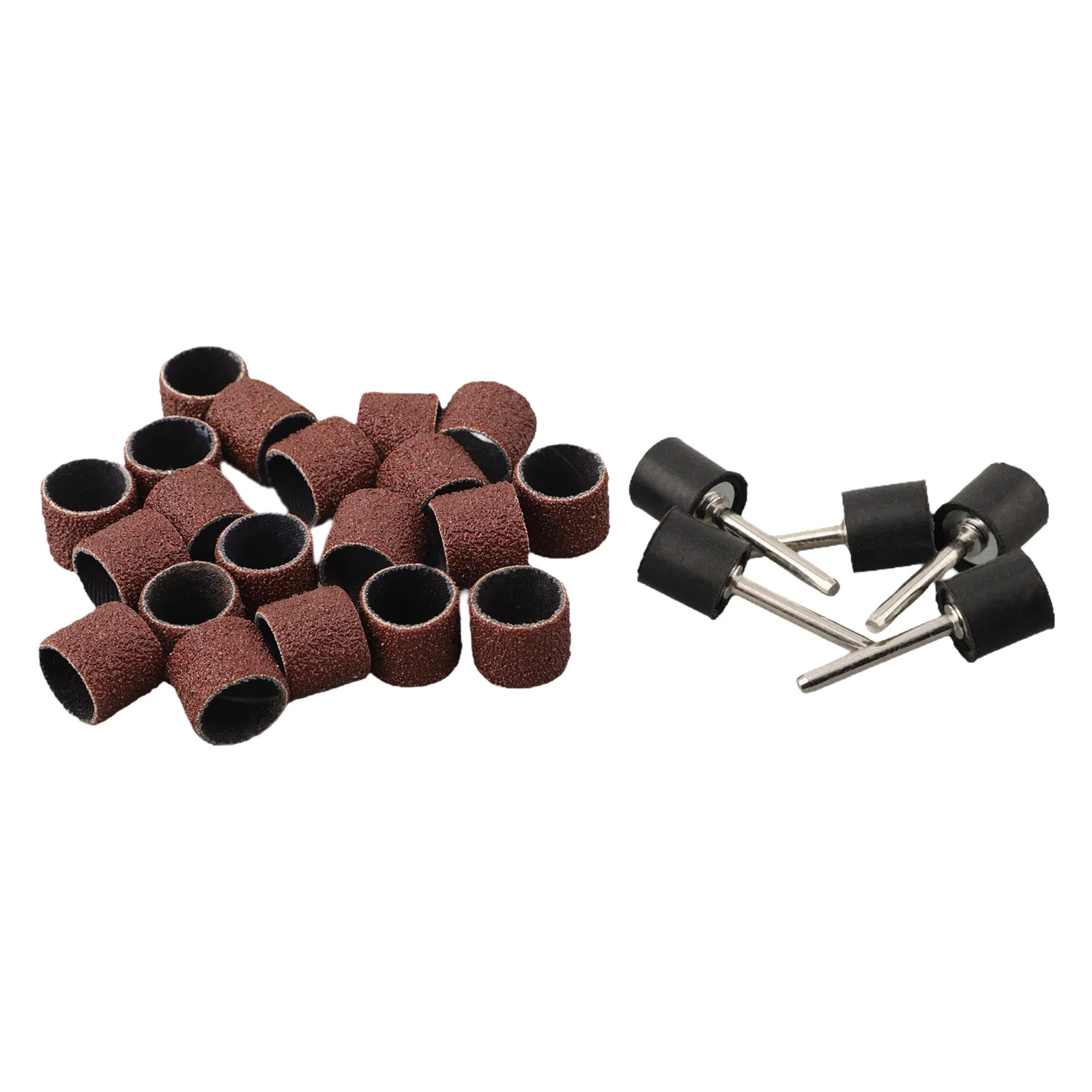 25 قطعة مجموعة طبلة الرملي الرملي طبل الدائري مع قضيب جلخ الروتاري رأس مطحنة 40-320 1/2 بوصة أدوات الصنفرة للنجارة