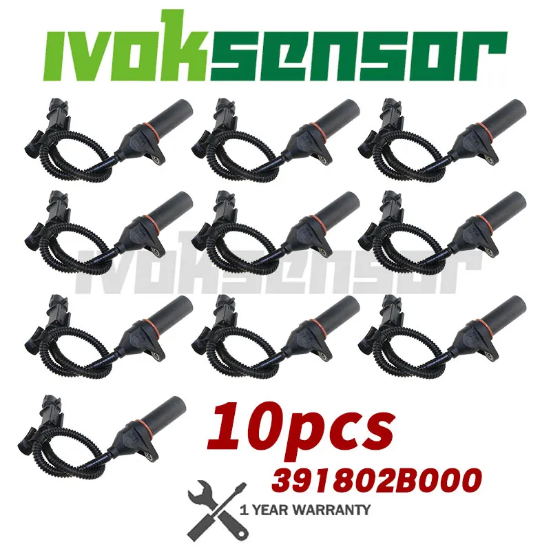 

10pcs Crankshaft Position Sensor For Hyundai Tucson Veloster Elantra KIA Soul RIO Cerato 1.4L 1.6L 1.8L 391802B000 39180-2B000