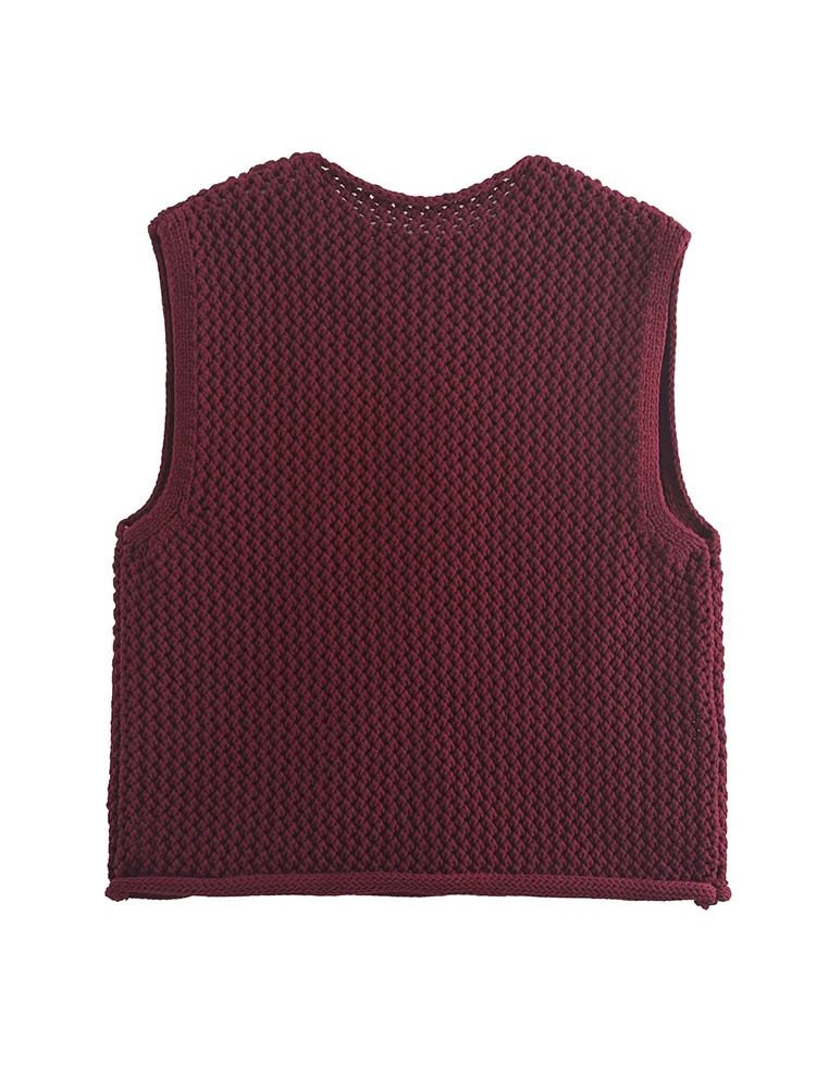 2024 Autumn And Winter New Female Casual Fashion All-In-One Sleeveless Coarse Needle Knit Vest