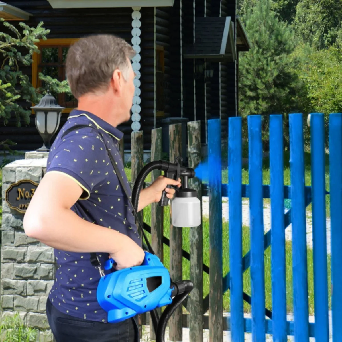 800ml pintura spray pintor 650w máquina pulverizadora de tinta 800ml/min saída hvlp óleo primer pulverizador de água com 3 padrões de pulverização