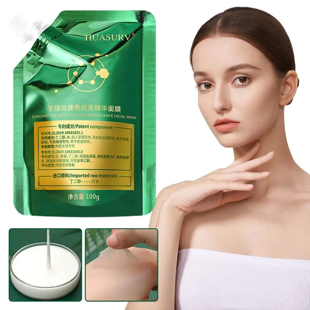 

Conotide Deer Collagen Essence Mask Cleans Pores And Removes Blackheads Peel Mask Plant Nourishing Mask Gentle And Moisturizing