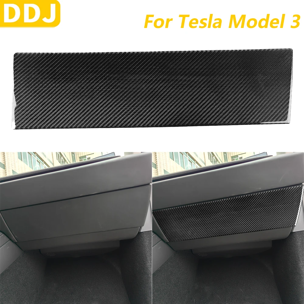 

For Tesla Model 3 Highland 2023-2025 Carbon Fiber Co-pilot Dashboard Storage Box Panel Decorative Cover Car Accessories Sticker