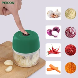 Mini Electric Chopper Food Processor Garlic Onion Vegetable Meat Fruit Grinder Chopper Rechargeable 300ml Small Crusher Blender