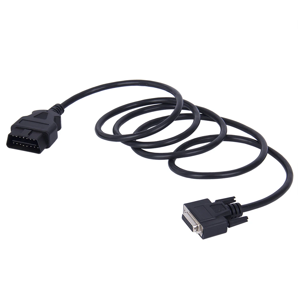 150cm OBD2 16Pin To RS232 Port 26Pin Female Cable DB26 PIN Convert OBD 16 PIN Connector Auto Diagnostic Tool Transfer Harness