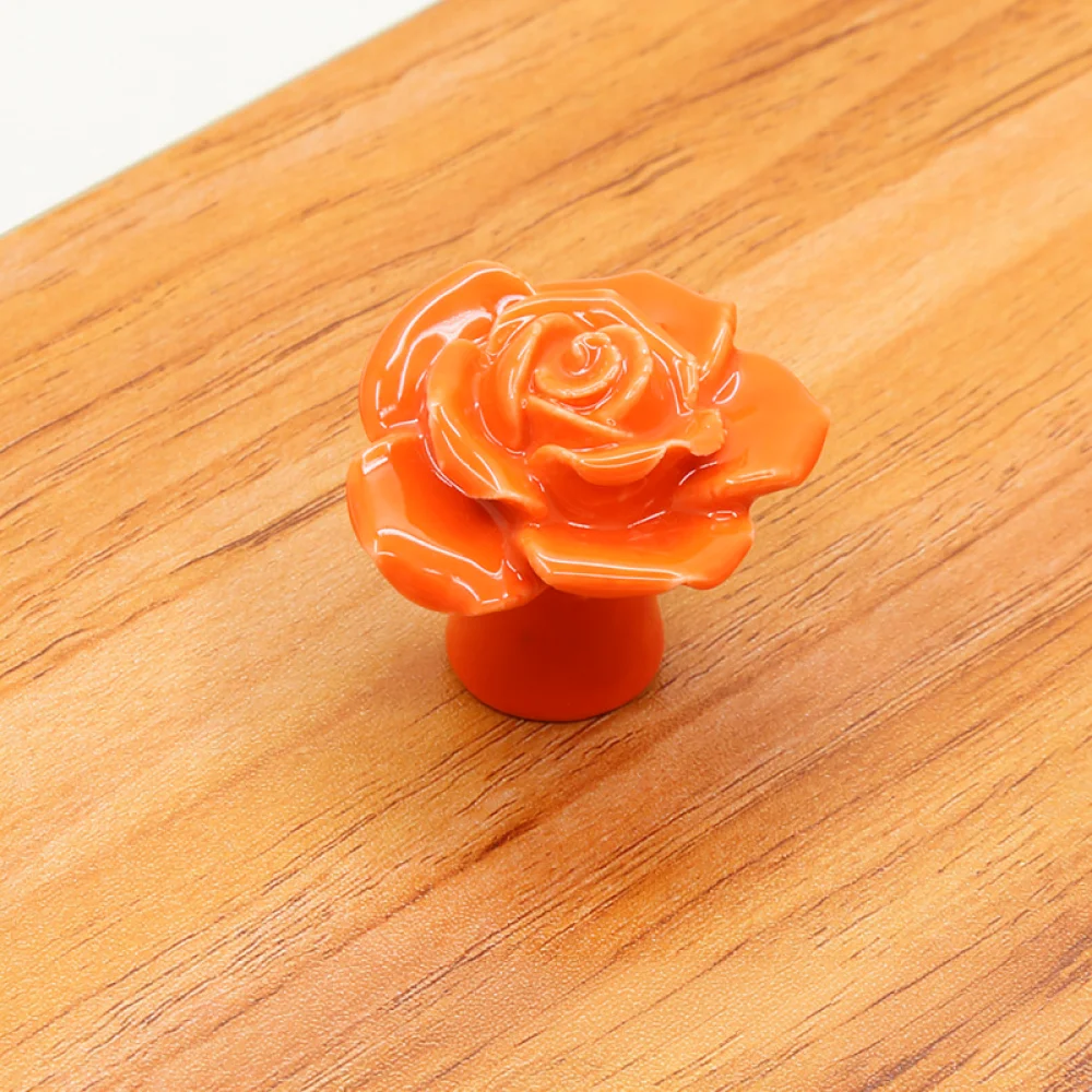 Floral Ceramic Drawer Knobs Decorative Furniture Handles For Kitchen Cabinet Wardrobe Cupboard Modern Home Decoration