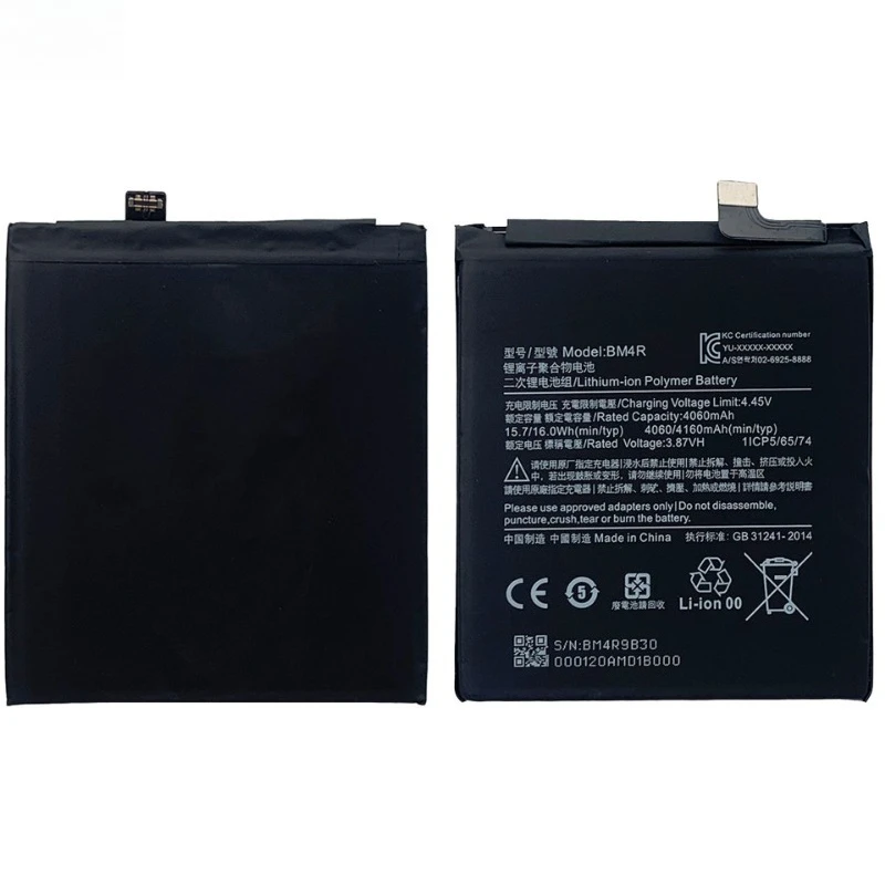 High Quality BM4R Replacement Phone Battery 3.87V 4060mAh For Xiaomi Mi 10 Lite 5G Mi 10 Lite Zoom Brand New