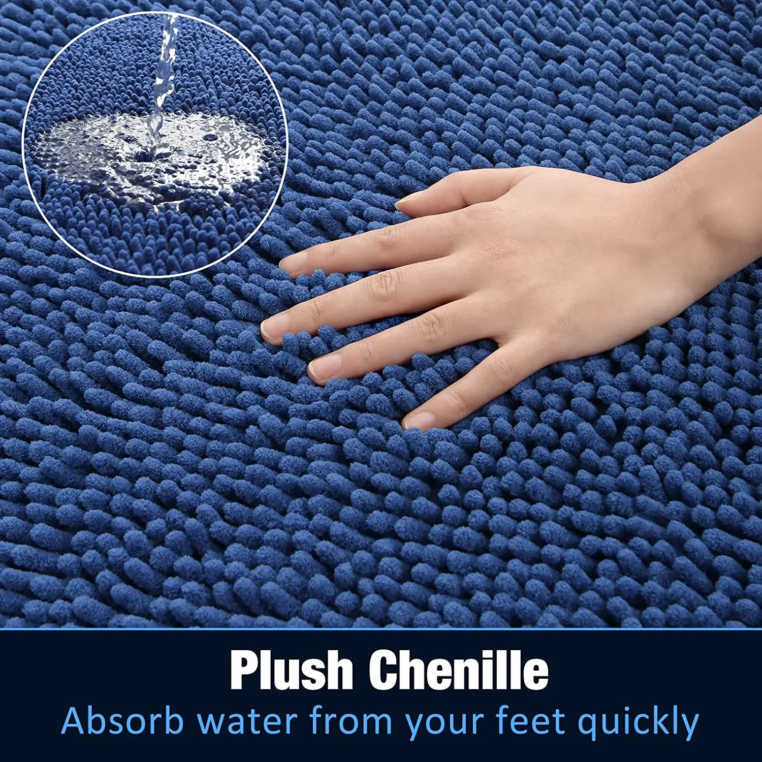 Non-slip super absorbent Bath mat Soft pile Foot mat Bathroom rug carpet Bathtub Mat for bathroom accessories house floor mats