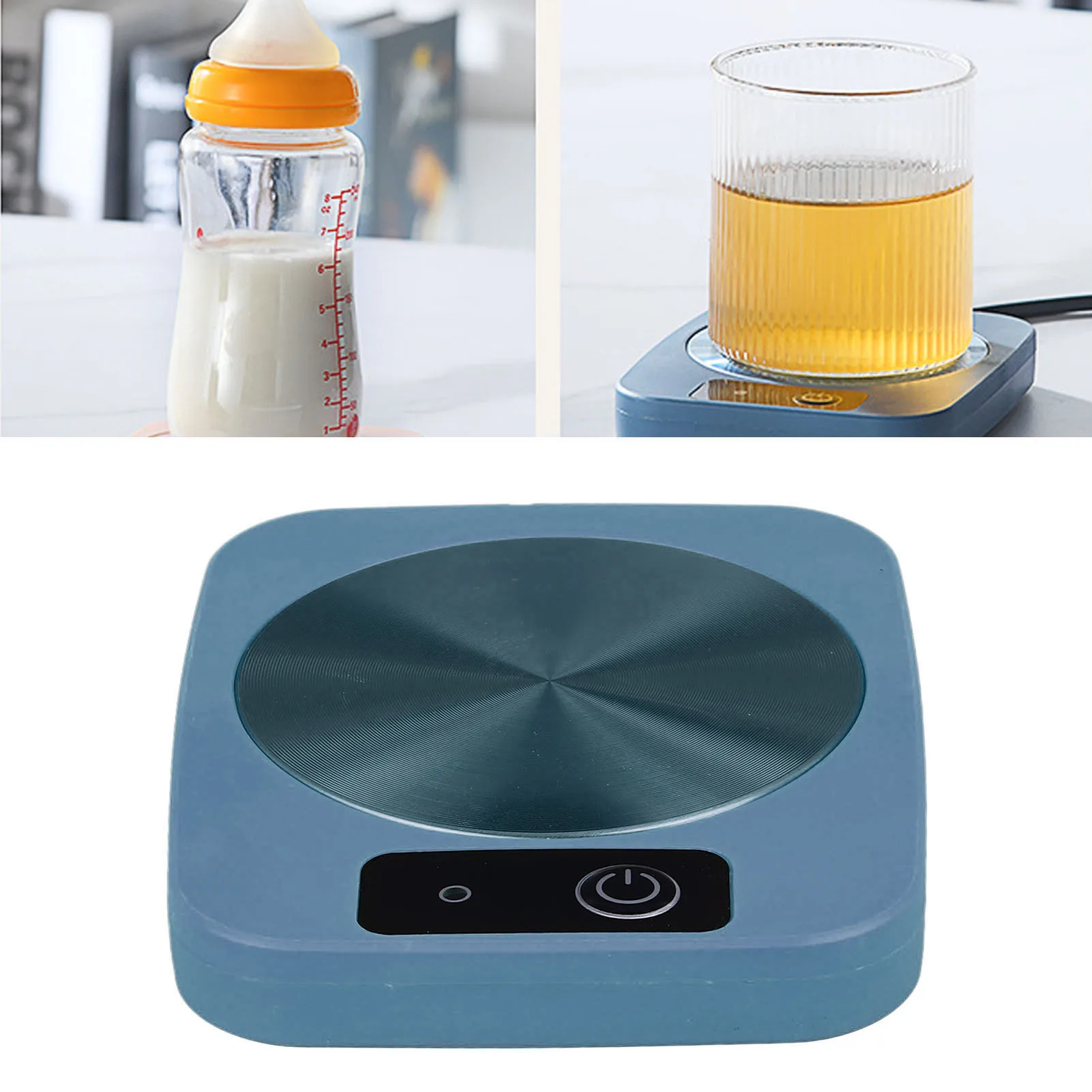 커피 워머 스마트 일정한 온도 USB 전원 휴대용 머그잔 워머 사무실 여행 홈 블루