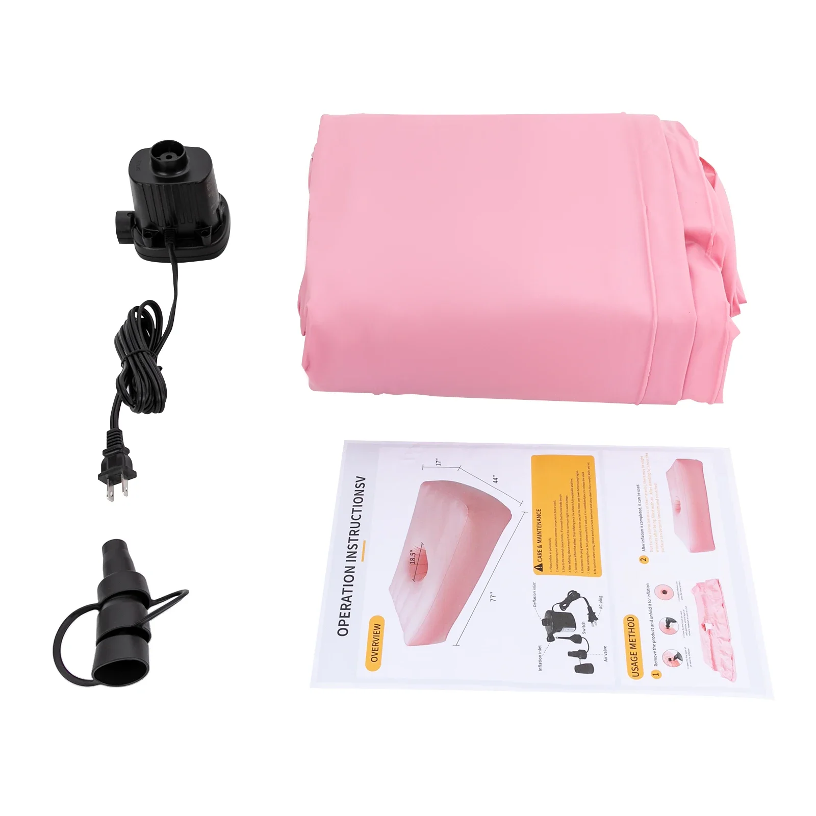 수술 후 회복용 중앙 구멍이 있는 팽창식 침대, 가정 간호 및 환자 재활을 위한 PVC 의료용 매트리스