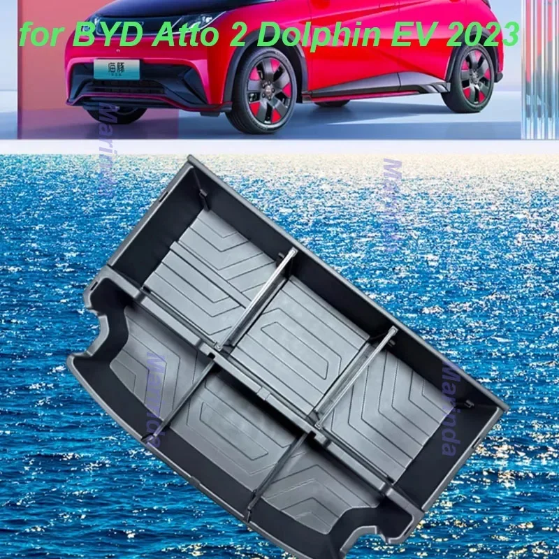 

Car Rear Trunk Storage Box for BYD Atto 2 Dolphin EV 2023 Rear Racks Suspended Storage Large Capacity Interior Accessories