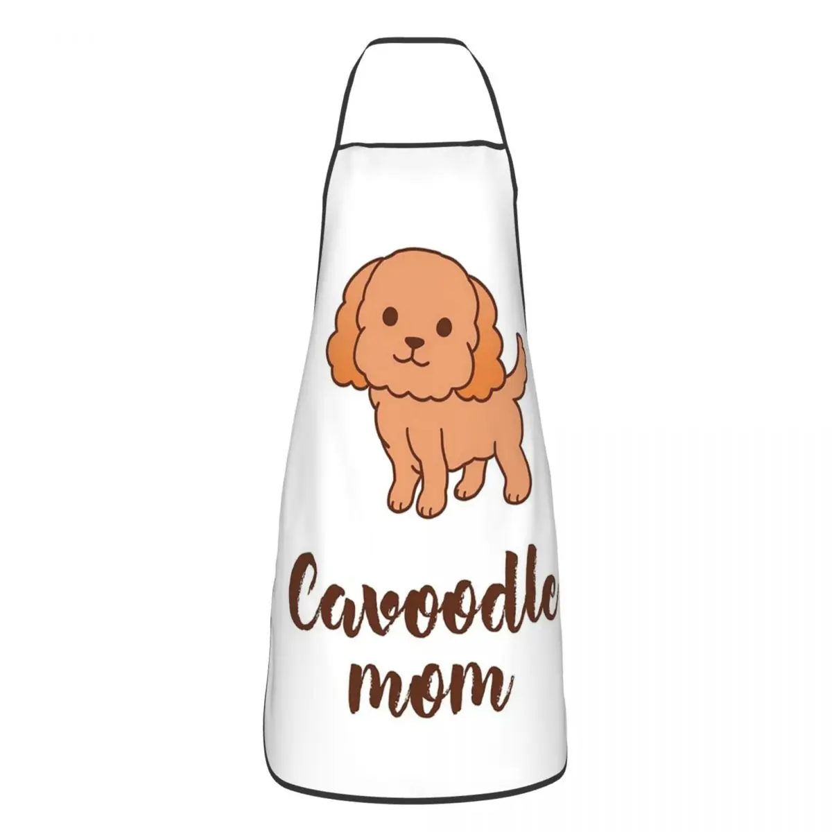 Cavoodle Dog Mom Apron Chef Cooking Baking Tablier Sleeveless Bib Kitchen Cleaning Pinafore for Women Men Gardening