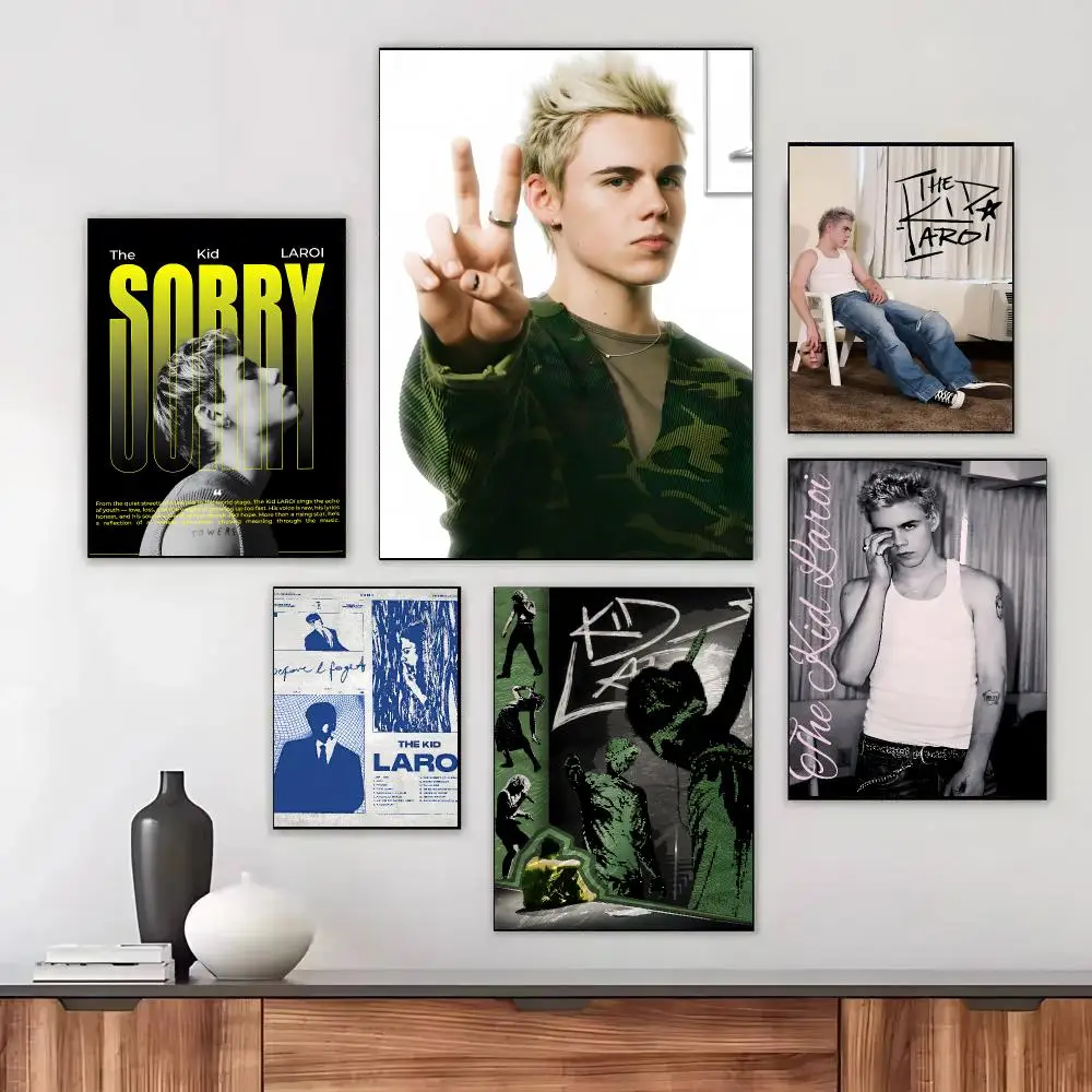The Kid LAROI Rapper Pop Rap Poster Self-adhesive Advanced Aesthetic Printing Paper Wall Art for Living Room Home Decor