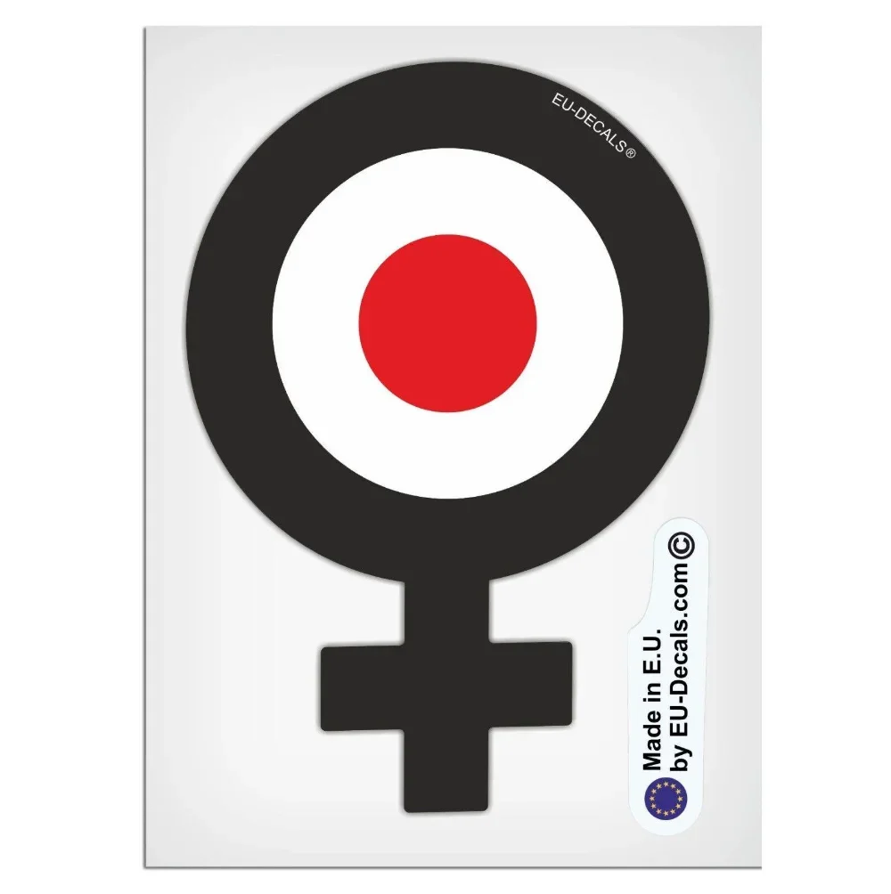 

For 126mm-5'' Female Symbol Black target Laminated Decals Stickers for Vespa GTS GTV