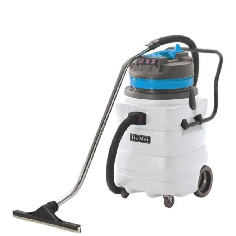 Blue 90L Vacuum Cleaner, Powerful and High-power, Factory Workshop Dust Decoration, Commercial Water Suction Machine Equipment