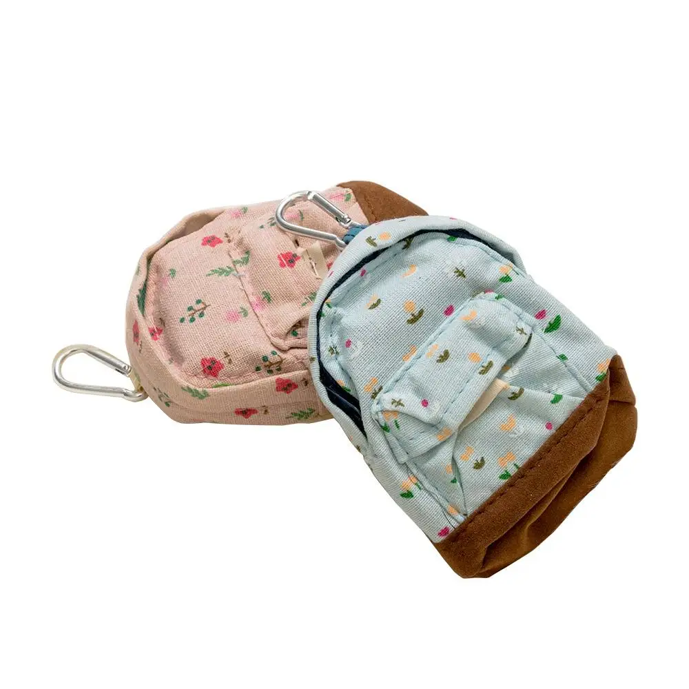 Bolsa de lona para mulheres, sacos com zíper, mini design floral, porta-cartões, carteira de moedas, boa qualidade