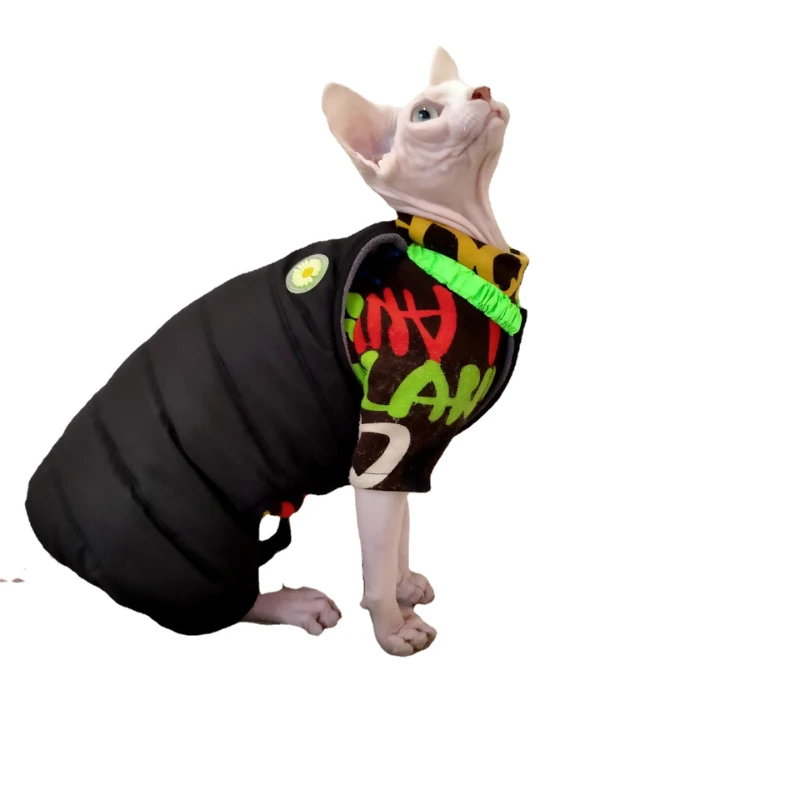 

Autumn and Winter All-inclusive Fleece Thickened Cotton Pants Sphynx Hairless Cat Devon Clothes