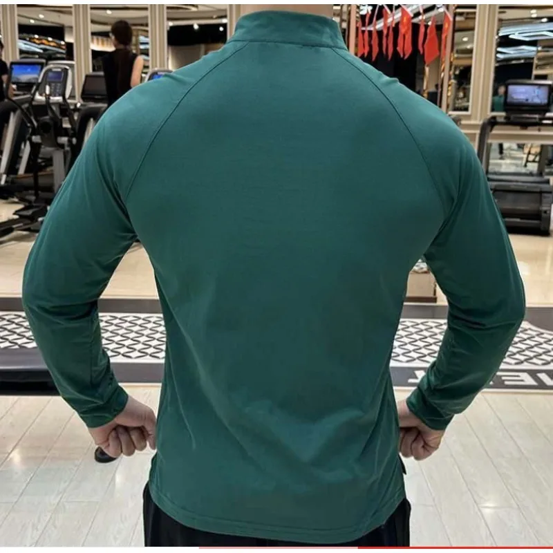 Spring Men Golf Shirt T-shirt Casual Fashion Fitness High Elastic Bottoming Long Sleeve T-shirt Outdoor Sports Men Golf Clothing
