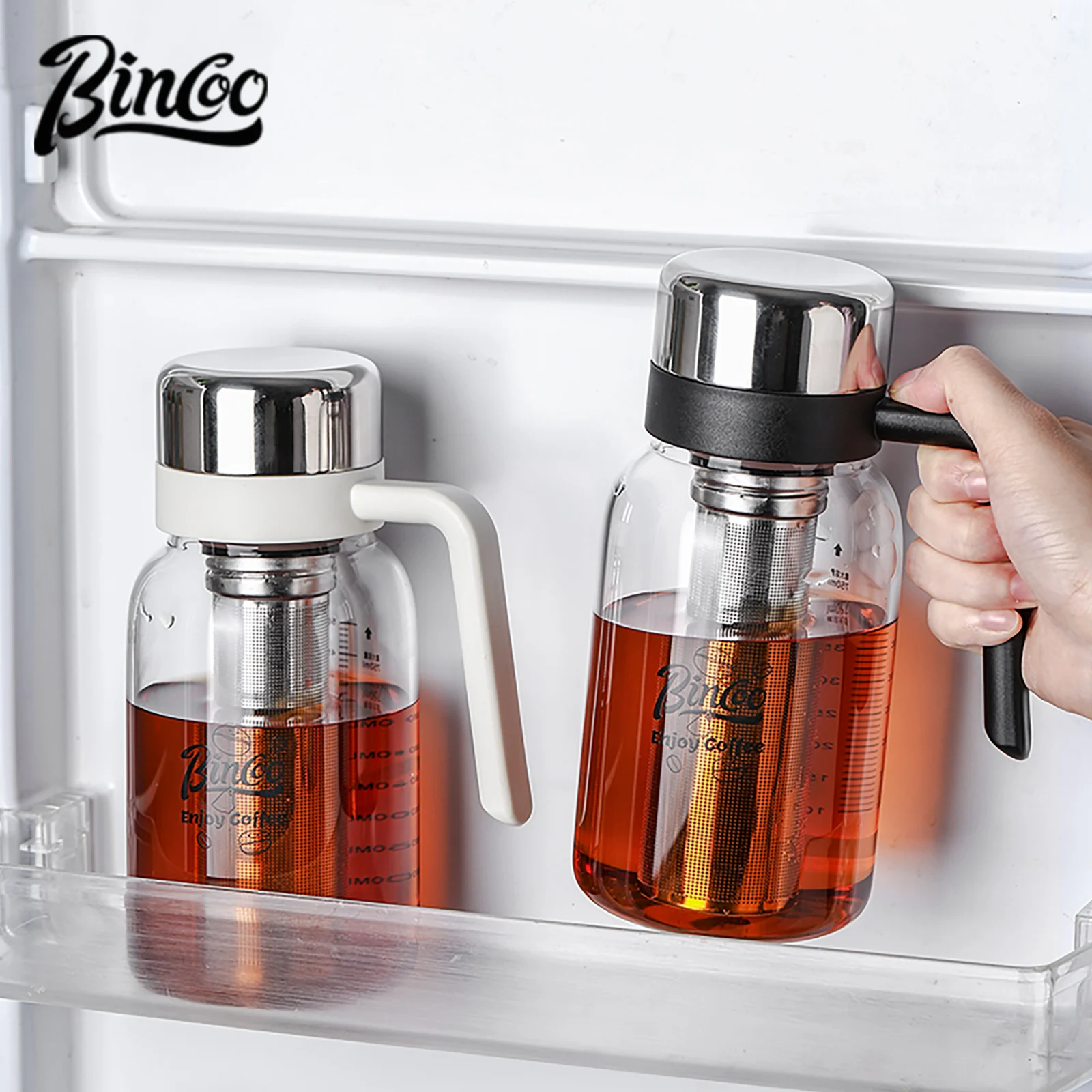 Bincoo 750ml Portable Cold Brew Carafe – Iced Coffee Maker, Cold Infuser Bottle, Tea Cold Brew Pitcher view 6