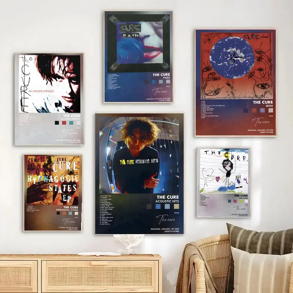 Rock Band The C-Cure Painting Calligraphy High-Definition With Textured Finish Modern Style For Hallway Wall Art Decor