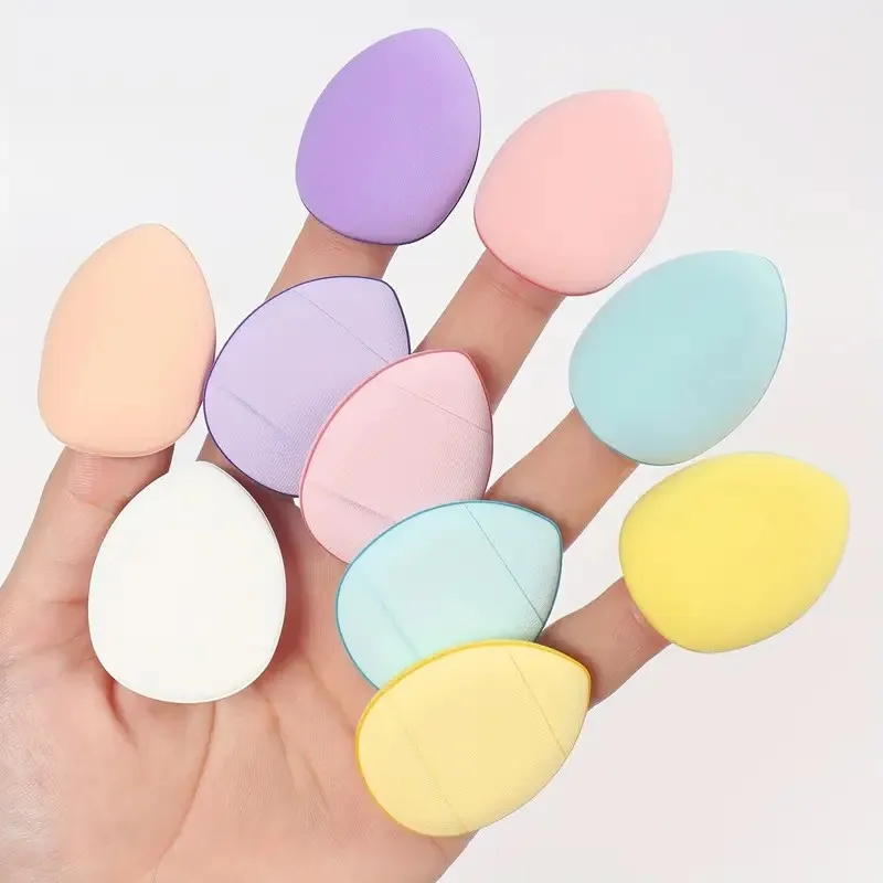 5/10/20/50 قطعة من إسفنجات مكياج الأصابع خالية من اللاتكس - نفث مزج متعدد الطبقات لكريم الأساس/كريم BB/كونسيلر |   الاستخدام الرطب والجاف