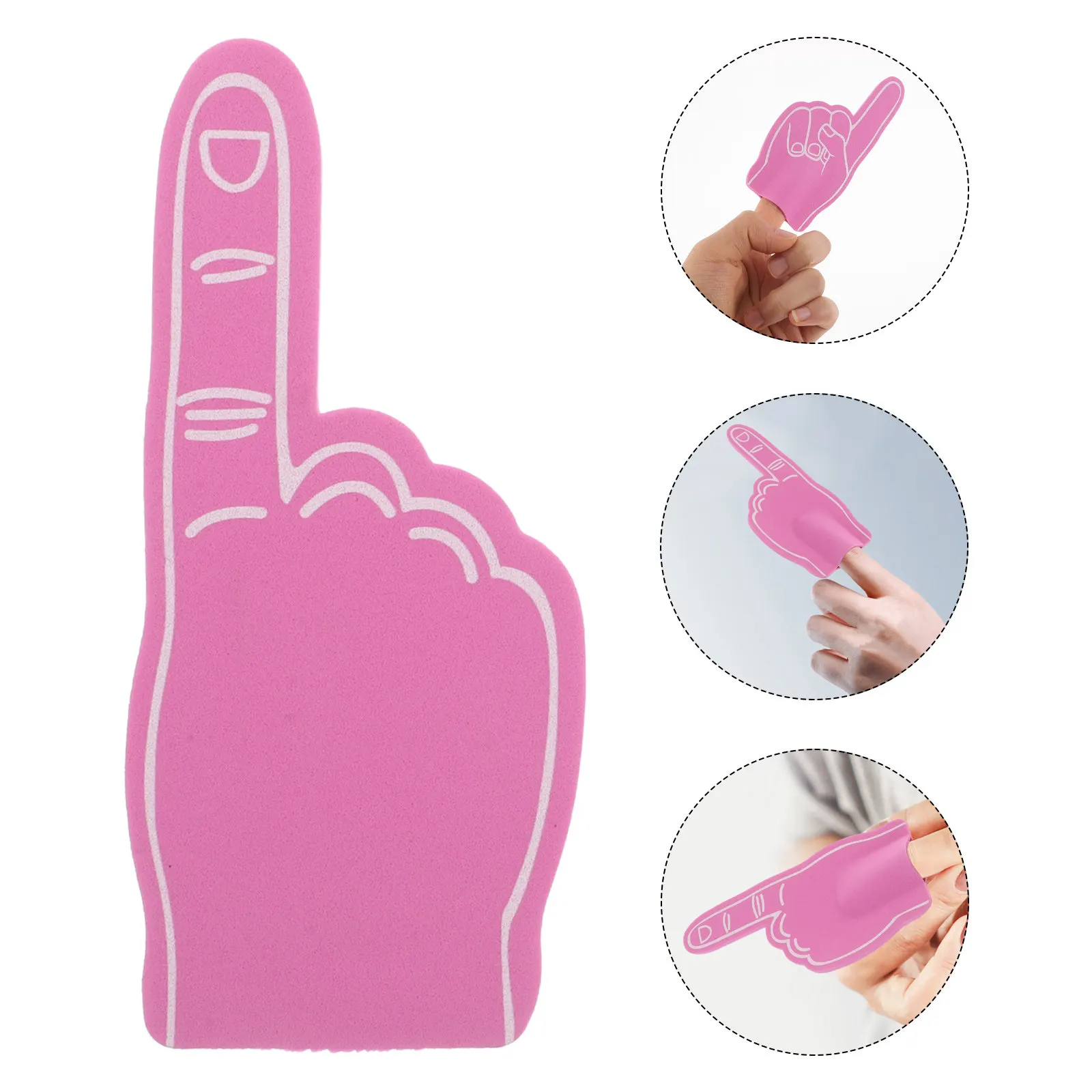 

24Pcs Mini Foam Finger Hand Lightweight Eva DIY Blank Cheering Prop for Sports Events Football Soccer Baseball Parties Team
