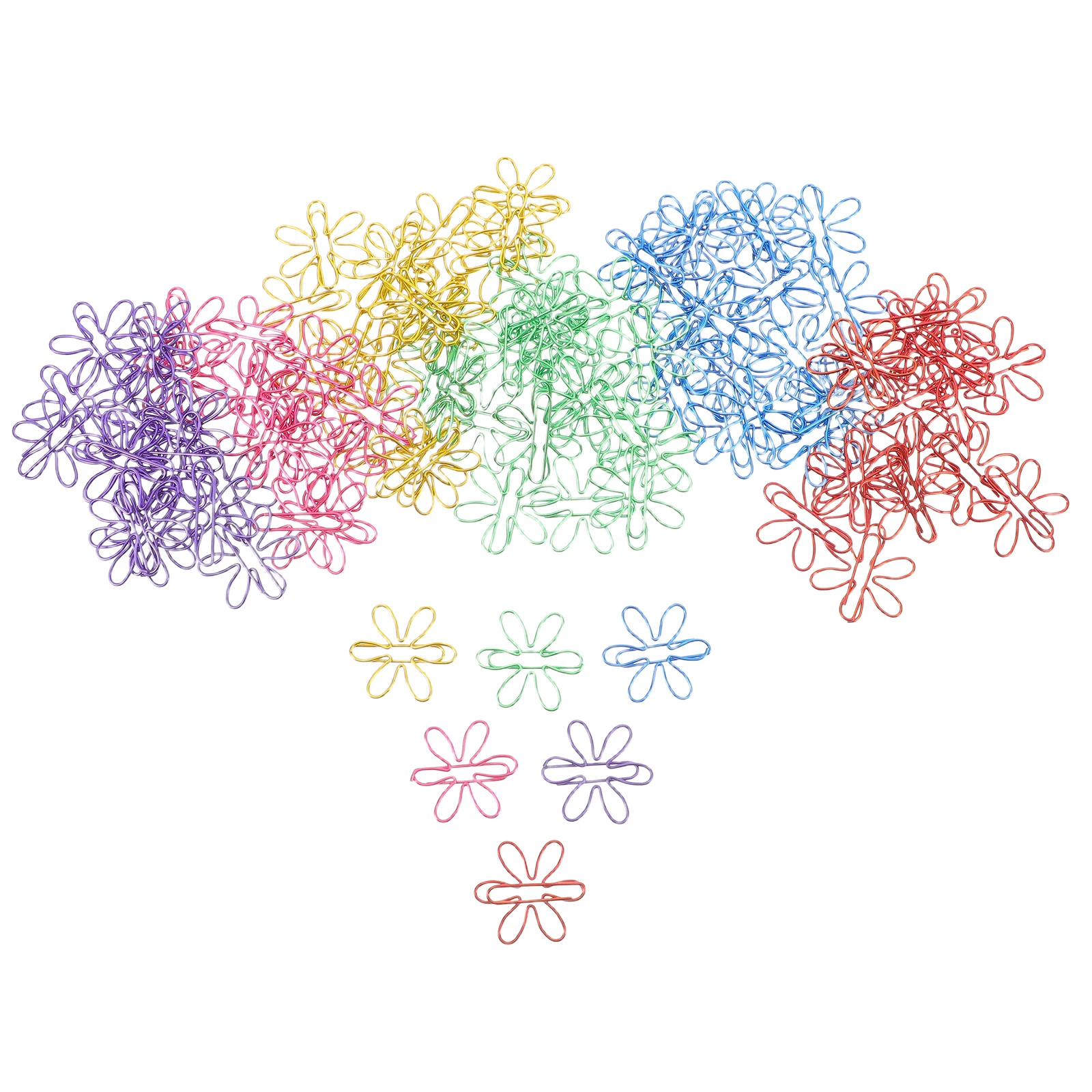 

60pcs Sunflower Paper Clips Decorative Metal Bookmark For Kids Teachers Document Organizing Clip Creative Flower Shaped Novelty