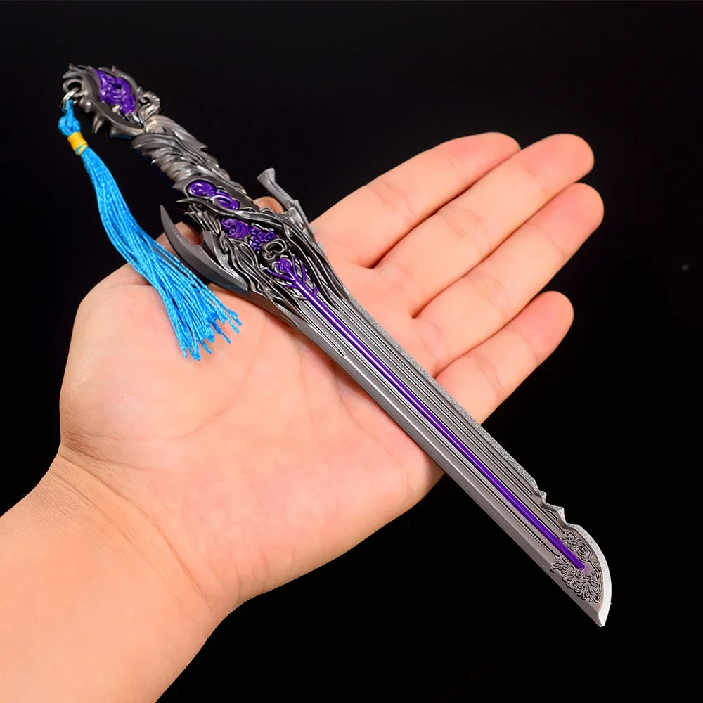 21.5 سنتيمتر/8.46in كاتانا الكمال سكين العالم أنيمي الطرفية لوازم الحفلات لعبة تأثيري سلاح معدني نموذج الحلي الأولاد هدية