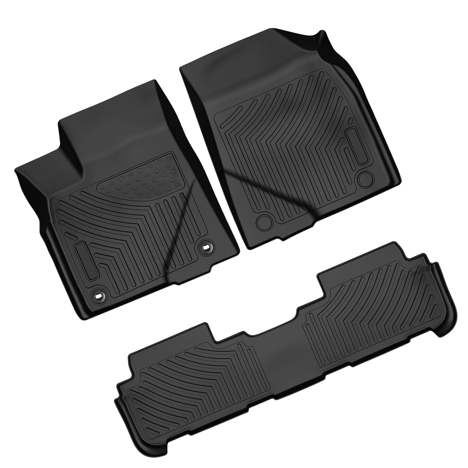 OEDRO Floor Mats Compatible for 2014-2019 Toyota Highlander All-Weather 1st and 2nd Row set